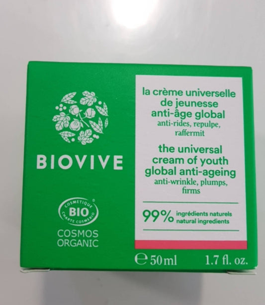 crème visage Crème universelle de jeunesse Biovive  (bio hydratante - antirides)