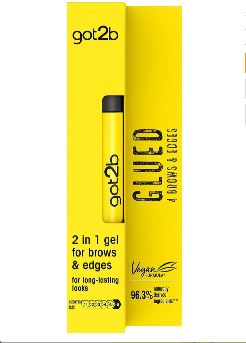 Schwarzkopf got2b Colle 2 en 1 pour pose de bords et coiffage des sourcils, tenue 72 heures, sans résidus blancs ni collants, végétaliens, sans silicone/alcool, 16 ml