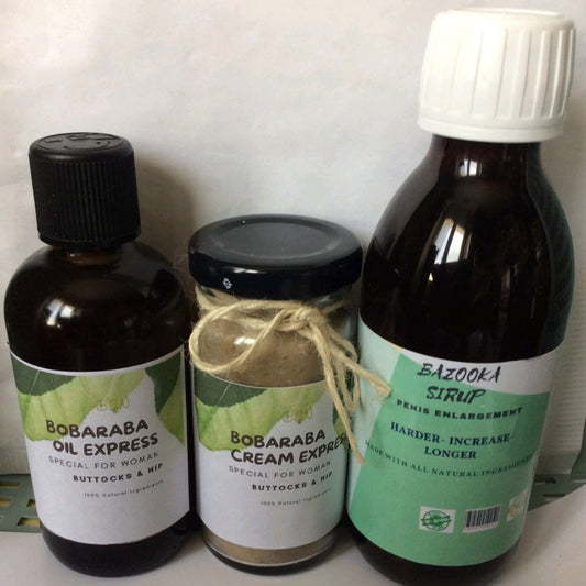 KIT SIROP HUILE & CRÈME BAZOUKA EXPRESS 100% INGRÉDIENTS NATURELS / BAZOUKA EXPRESS SYRUP AND CREAM KIT 100% NATURAL INGREDIENTS