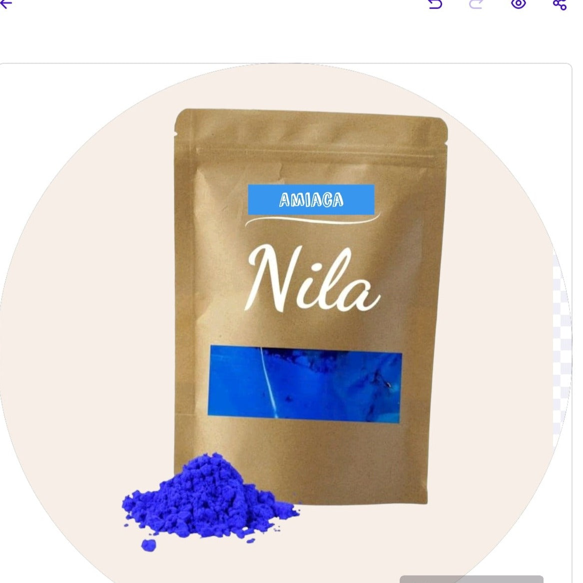 Poudre De Nila Bleu Maroc Original - Pigment Naturel Pour Les cheveux et Peau - Éclaircissante Et 100% Naturel - Idéal Pour Les Soins Capillaires Et De Visage 50g