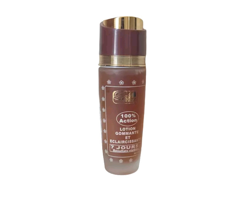 BEL ECLAT LOTION ÉCLAIRCISSANTE GOMMANTE ANTI TACHE , FARDS, BOUTONS ,CICATRICES D'ACNEES 100 ML