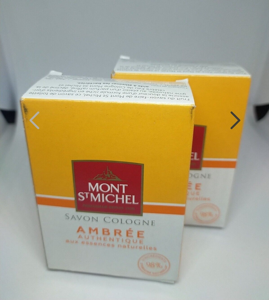 Lot de 2 Mont St Michel Savon Cologne Solide Ambrée Authentique ( 125 g x 2)