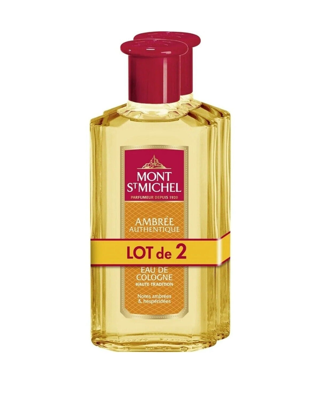 Lot 2 parfum Eau Cologne Ambrée authentique MONT SAINT MICHEL ( 250 ml x 2)