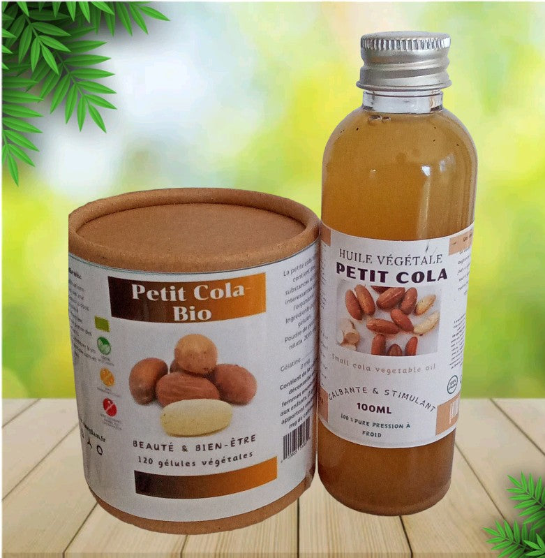 Kit Gélules & Huiles Petit Cola (Garcinia Kola) Tonifiant Naturel, Coupe-Faim & Aphrodisiaque Bio- Améliorez Votre Bien-Être et Énergie